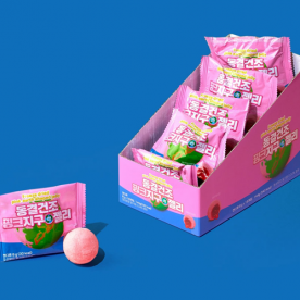 동결건조 핑크지구모양 젤리 8g*18입(1케이스)