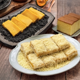 40년전통 국산쌀 카스테라/흑임자 호박인절미1박스(24개) (무료배송)