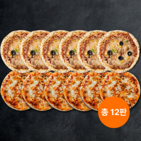 6인치 플랫브레드 피자 135g x 12개 (콤비네이션피자 6개+불닭피자 6개) (무료배송) 6인치 플랫브레드 피자 135g x 12개 (콤비네이션피자 6개+불닭피자 6개) (무료배송)