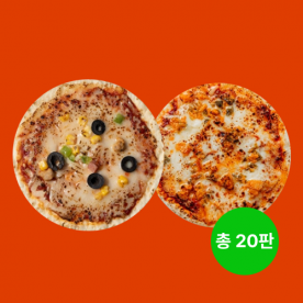 [토란s특가] 6인치 플랫브레드 피자 135g x 20개 (콤비네이션피자 10개+불닭피자 10개) (무료배송)