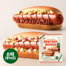 [임박특가] 쉐프스토리 뉴욕핫도그 279g(2입구성) x 8팩 (총 2.2kg) (무료배송)