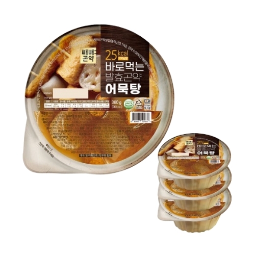 빼빼곤약 다먹어도 90kcal 바로먹는 발효곤약 어묵탕 350g * 4개 x 1박스 (무료배송)