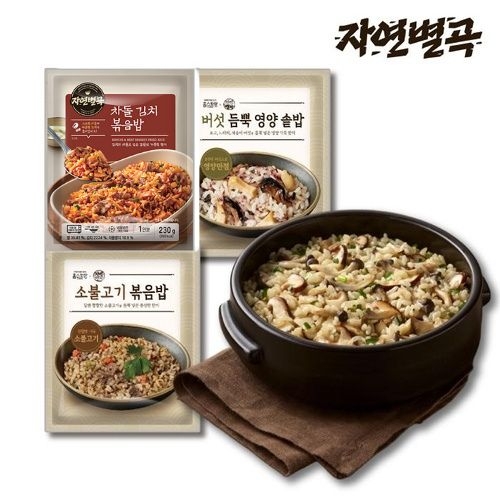 [3시마감] [임박특가] [자연별곡] 소불고기 볶음밥 920g(230g*4봉) x 3개(총 12봉) (무료배송)