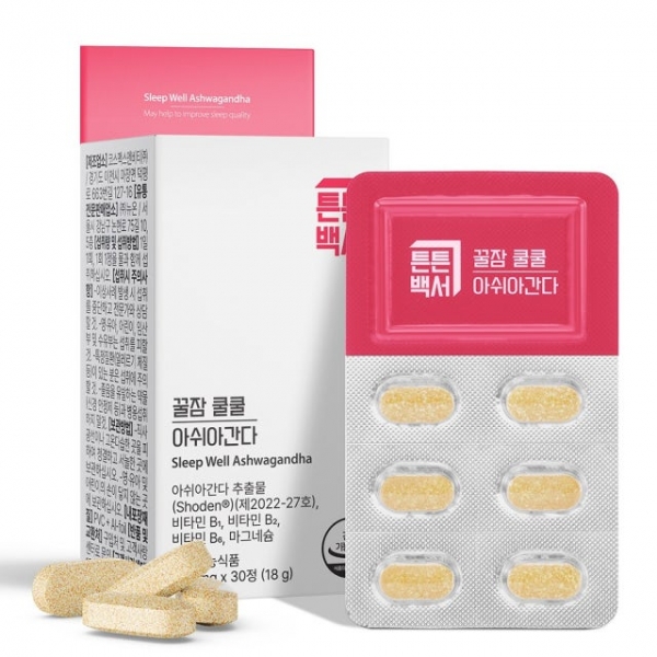 [튼튼백서] 꿀잠 쿨쿨 아쉬아간다 600mg*30정(1개월분)