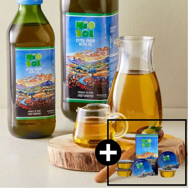 [미오솔] 냉압착 엑스트라 버진 올리브 오일 500ml + 50ml 증정(1세트) (무료배송)