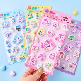 프린세스 캐치티니핑 폭신 모찌 스티커-16EA (무료배송)