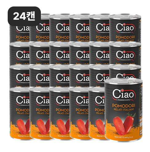 [1개남음][임박특가] 챠오 이탈리안 필드 토마토홀 400g x 24캔(1박스) (무료배송)