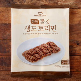 [한둘푸드] 쫄깃 생도토리면 320g(2인분) x 6봉(스프x) (무료배송)