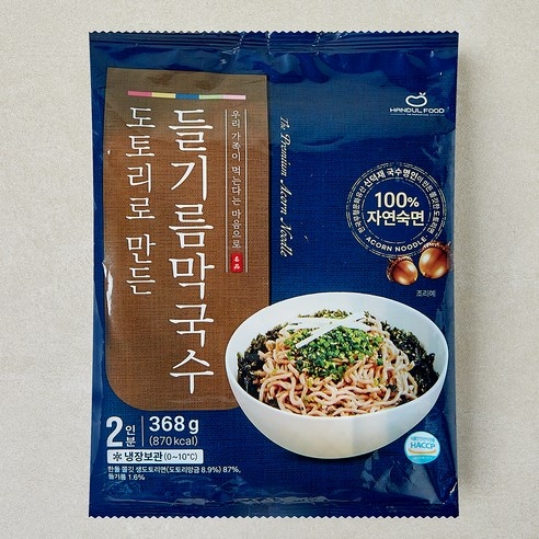 [한둘푸드] 도토리로 만든 들기름 막국수 368g(2인분) x 5봉 (무료배송)