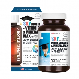 [3개월분] 어바틀 SKY 멀티비타민 앤 미네랄 맥스 1,100mg*90캡슐 (무료배송)