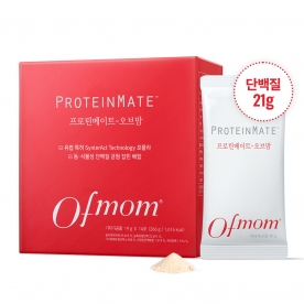 [오브맘] 프로틴메이트 단백질 쉐이크 보충제 식사대용 곡물맛 19g*14포입(1박스/7일분) (무료배송)