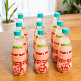 스파클링 요구르트 음료 400ml x 9개 (요구르트 스파클링 톡쏘는 상큼한 탄산음료) (무료배송)
