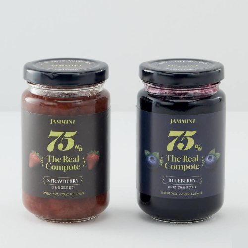 잼민트 75% 더 리얼 콩포트 잼 270g (딸기/블루베리 중 택1)