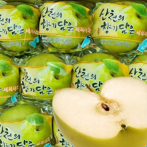 [입고특가] [산천향] 세척 썸머킹/아오리 안동사과 (무료배송)