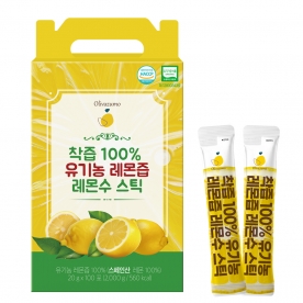 [1+1] 올리바즈모 착즙 100％ 유기농 레몬즙 레몬수 스틱 20ml x 100포입 (무료배송)