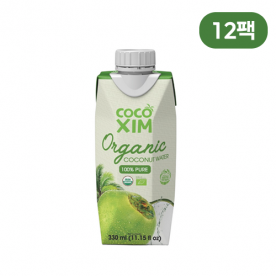 [임박특가] 코코씸 유기농 코코넛 워터 330ml*12팩 (무료배송)