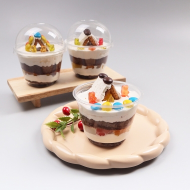 오두막컵케이크(대) 만들기키트 (베이킹세트) (간편세트, 큰컵 6개분량) (과일통조림 포함)