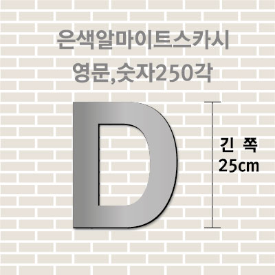 은색알마이트스카시(영문,숫자)250각 입체글자