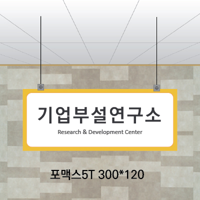 천정걸이(포맥스5T)300x120 표찰