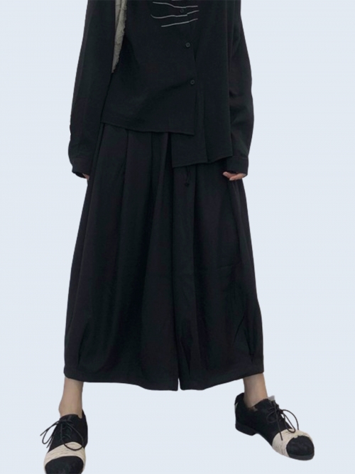 Unisex wide skirt pants