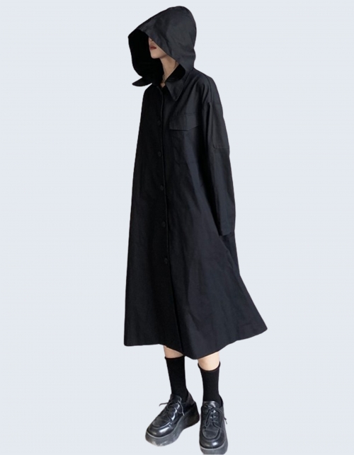 simple hooded coat