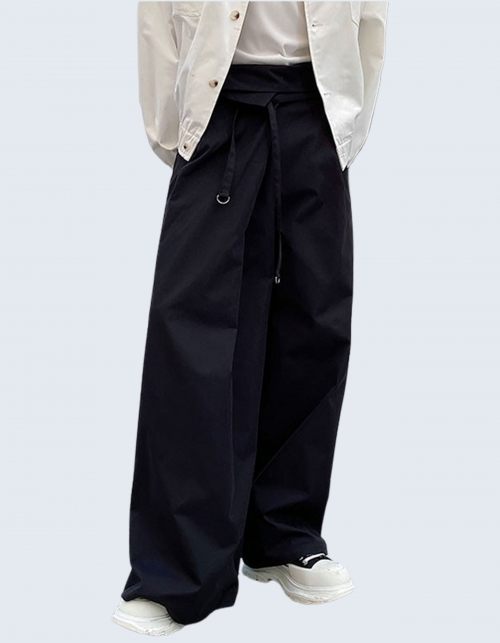 Loose fit string belt slacks