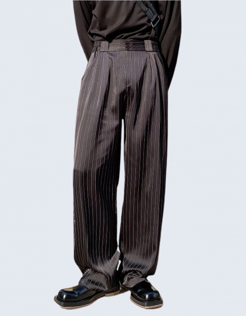 Retro style stripe slacks