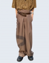 unbalanced strap knot pants