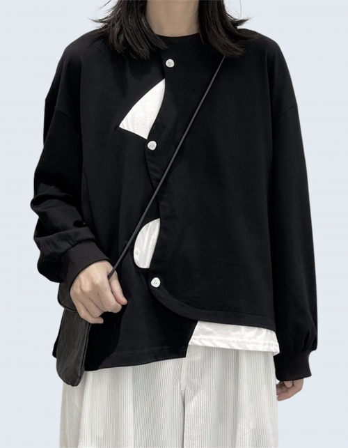 Layered Button T-shirt