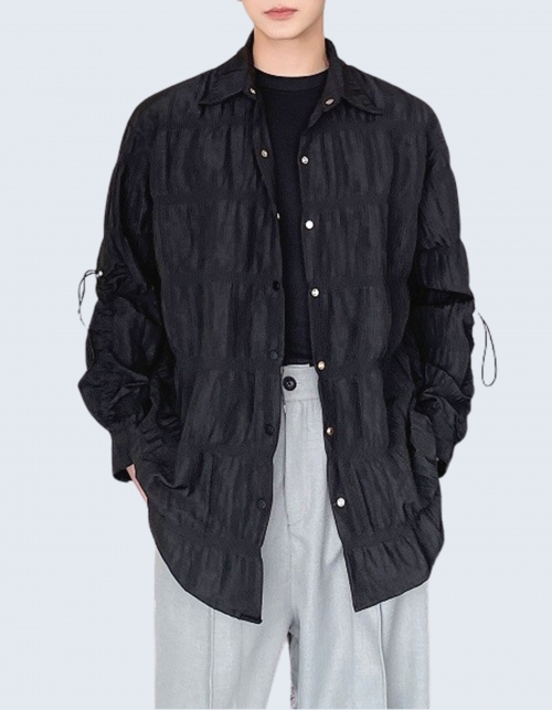 Arm String Pleated Shirt