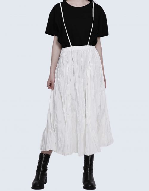 suspender pleated skirt