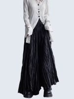 oversized pleated pleated skirt