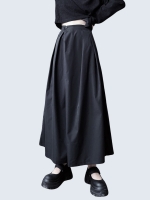 Casual capri black wide pants