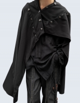 Multi-Burton Unbalanced Robe Jacket