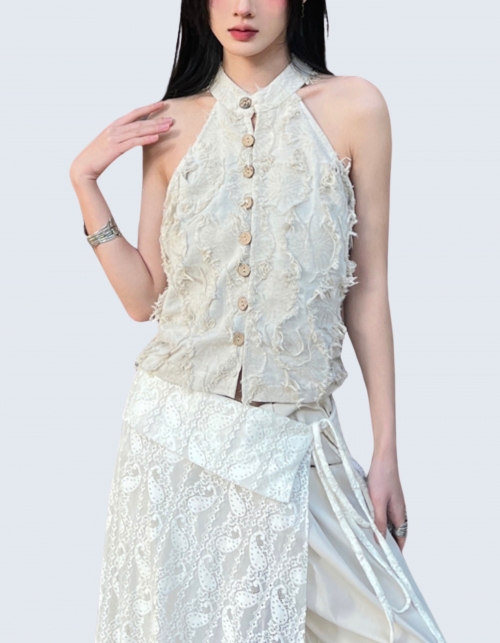 Ethnic Design Halterneck Vest