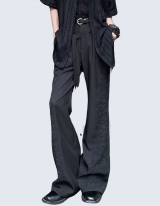 side embossed line strap pants