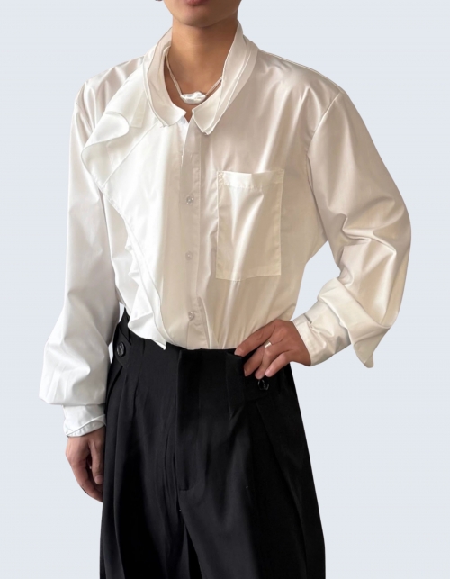 multi-layered palace pleated shirt