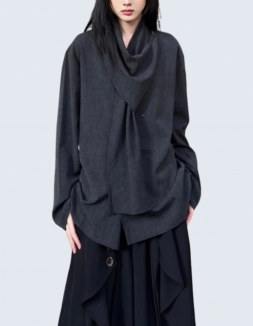 Scarf Mix Genderless Shirt