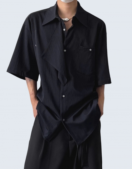 asymmetric patchwork summer shirt