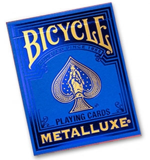 Bicycle Metalluxe Blue Playing Cards (바이시클 메탈럭스 블루) by US Playing Card Co.