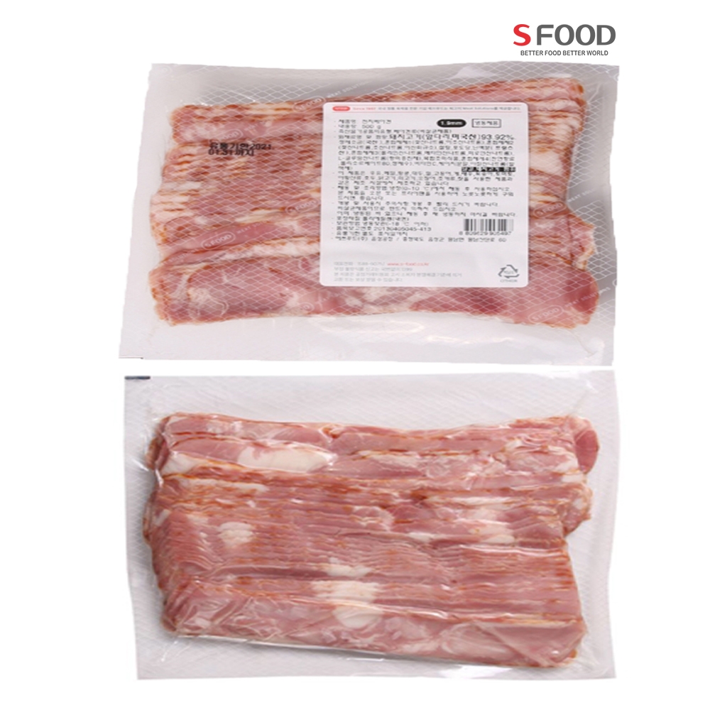 에쓰푸드 전지베이컨 500G(냉동) 2.3mm