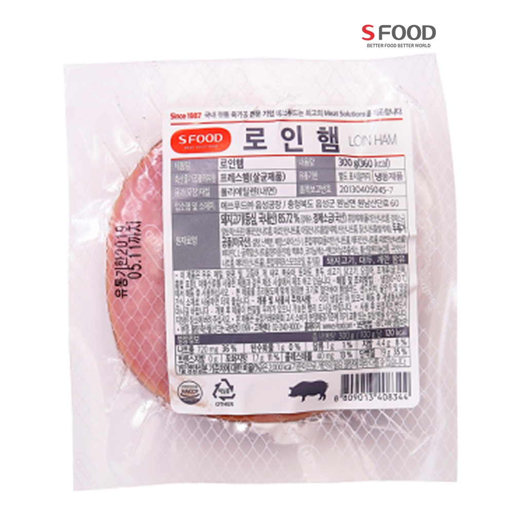 에쓰푸드 로인 햄 300g