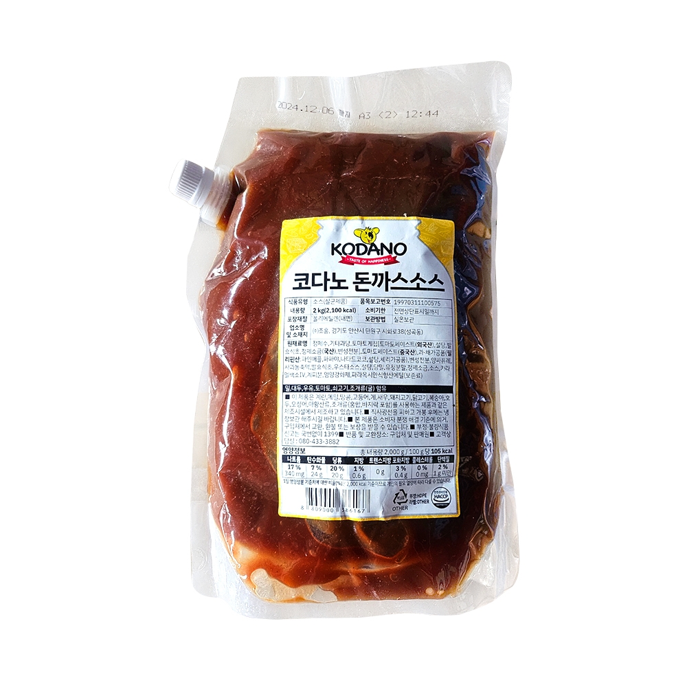 조흥 코다노 돈까스 소스 2kg 상온