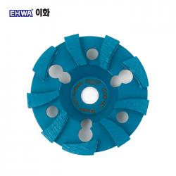 이화 100mm(4) 할석컵 평컵 플러스 신제품 반컵 다이아몬드 도끼다시 석재연마