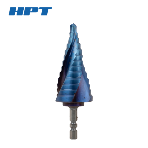HPT 육각 트위스트 블루 코팅 스텝드릴 3날 ST3-635B 스텐 겸용