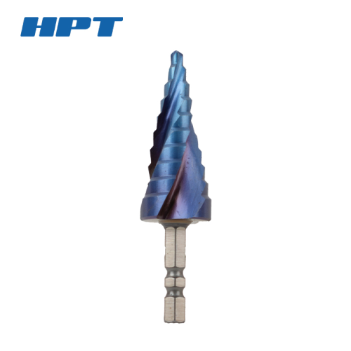 HPT 육각 트위스트 블루 코팅 스텝드릴 3날 ST3-422B 스텐 겸용