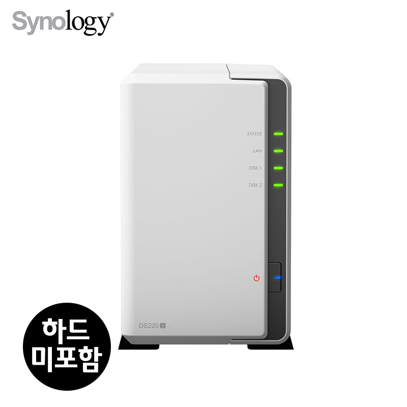 Synology DS220J /2베이/타워형 NAS/하드미포함