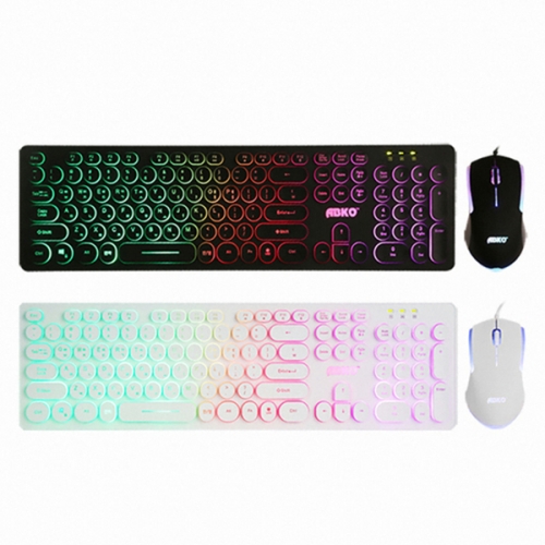 ABKO KM110 RGB 멤브레인 키보드 마우스 합본