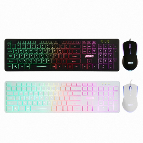 ABKO KM120 RGB 멤브레인 키보드 마우스 합본