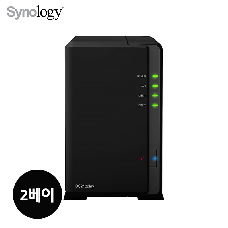 Synology DS218play/2베이/NAS/하드미포함